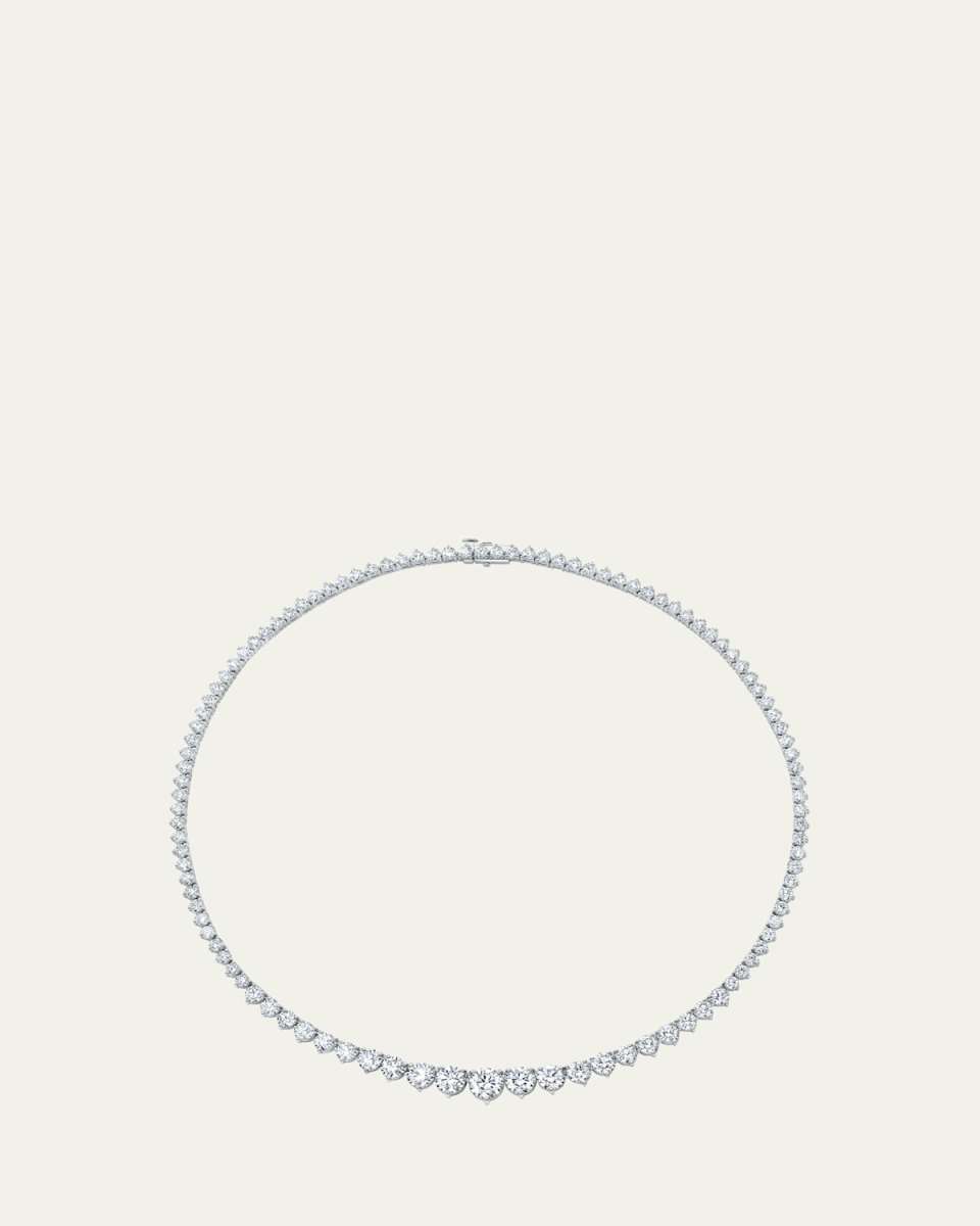 Graduated Lab Grown Diamond Tennis Necklace, 18.9tcw